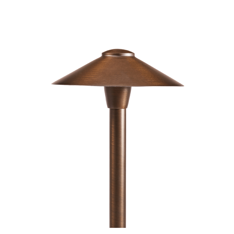 Smart Sprinkler Genius-Alliance AL250 Area Light Hat Assembly, Aged Brass 7.75" | AL250-Alliance Outdoor Lighting-AL250-