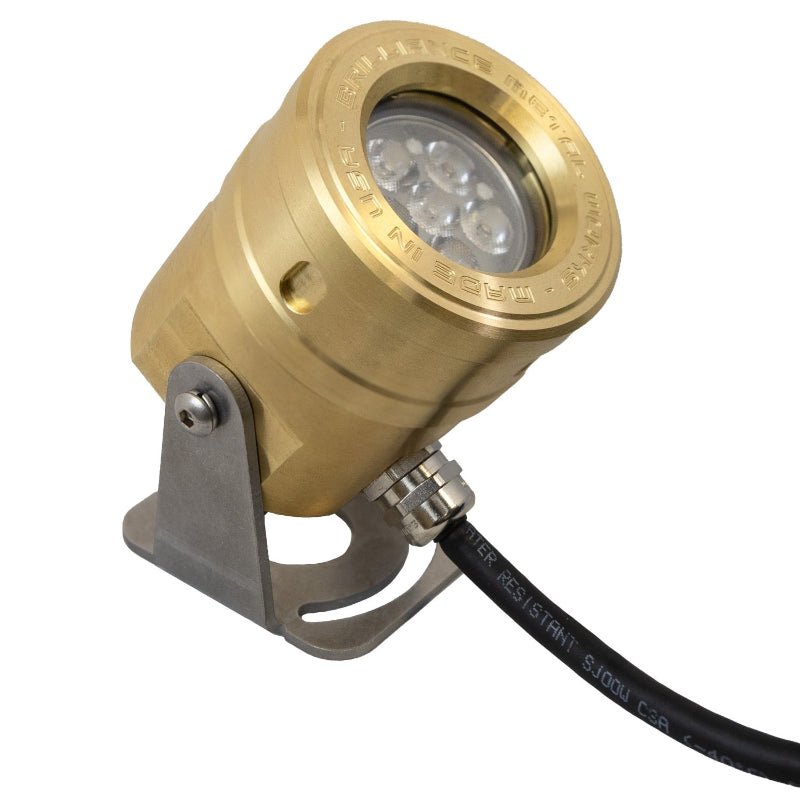 Smart Sprinkler Genius-Brilliance Aquabeam Underwater Light Adjustable MR16 4W LED 2700K 30 Degree Brass (ADJ-AQUABEAM-4-2700-30)-Smart Sprinkler Genius-ADJ-AQUABEAM-4-2700-30-