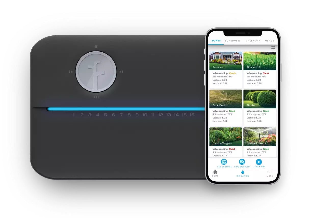 Smart Sprinkler Genius-Rachio Black Pro Series Smart Wi-Fi Sprinkler Controller, 16-Zone | 16ZULWC-PRO-BLI-Rachio-16ZULWC-PRO-BLI-Smart Controller