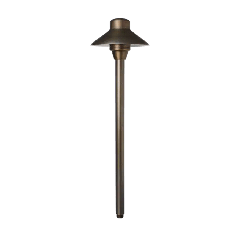 Smart Sprinkler Genius-Unique Lighting Systems Lancer 4 12" Brass Path Light, No Lamp | L4-NL-Unique Lighting Systems-L4-NL-