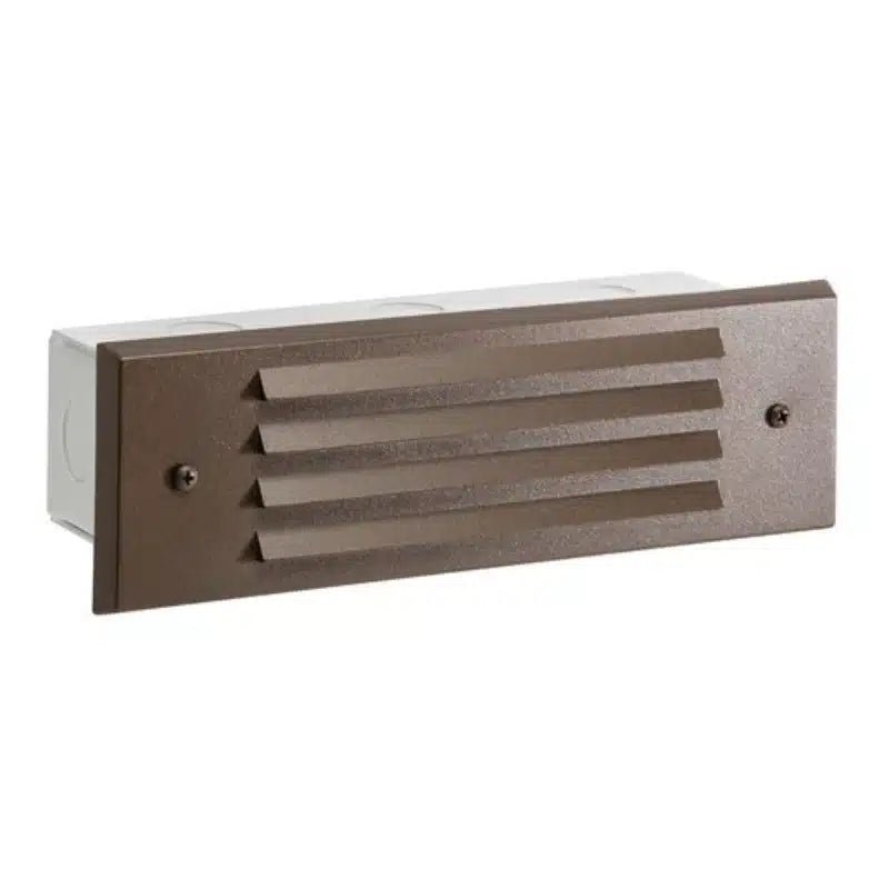 Smart Sprinkler Genius-Vista 4246 9" Bronze Aluminum 2.5W 2950K LED Louvered Step Brick Light | SL-4246-Z-2.5-W-T3-Vista Pro Lighting-SL-4246-Z-2.5-W-T3-