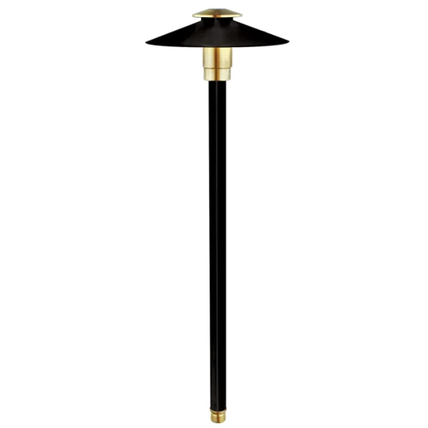 Brilliance Brass Yosemite 18" Path Light, Black Finish, No Lamp (SEQUOIA-PL-7-G4-BR-BLK-F-NL)