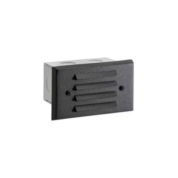 Vista 4242 4" Black Aluminum 2.5W 2950K LED Louvered Step Brick Light (SL-4242-B-2.5-W-T3)