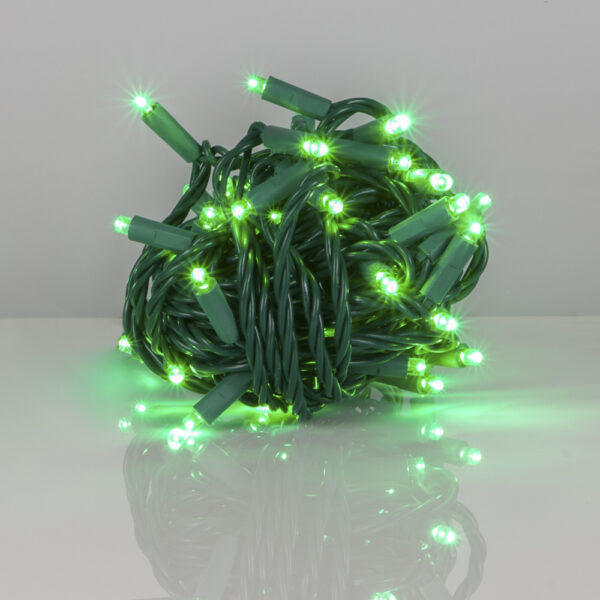 70 LED Count 24 ft. Green Color Holiday Christmas Outdoor String Lights (5MM) - Image 2