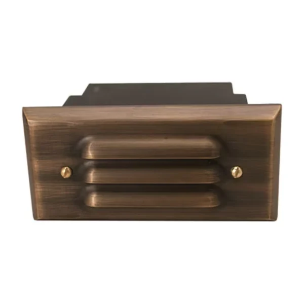 Unique Lighting Systems Sovereign 5 Flush Mount Louver Step Light 5" Brass 2W 2700K LED (SV5L-L227-FM)