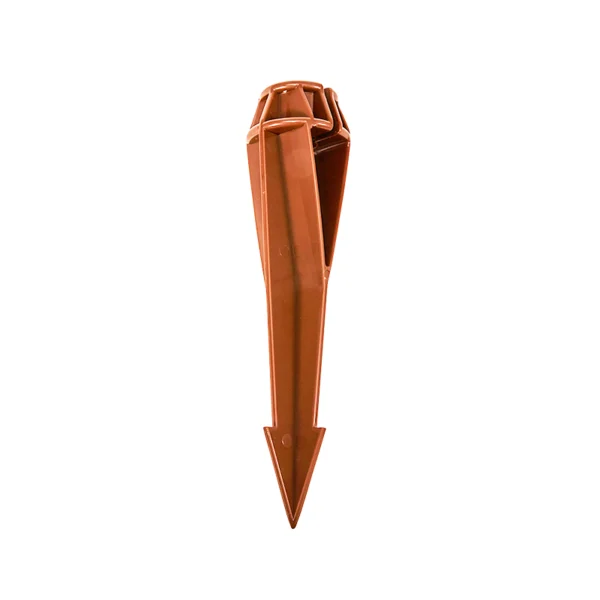 Alliance 8" Brown Standard Plastic Slotted Ground Stake (STAKE-P1)