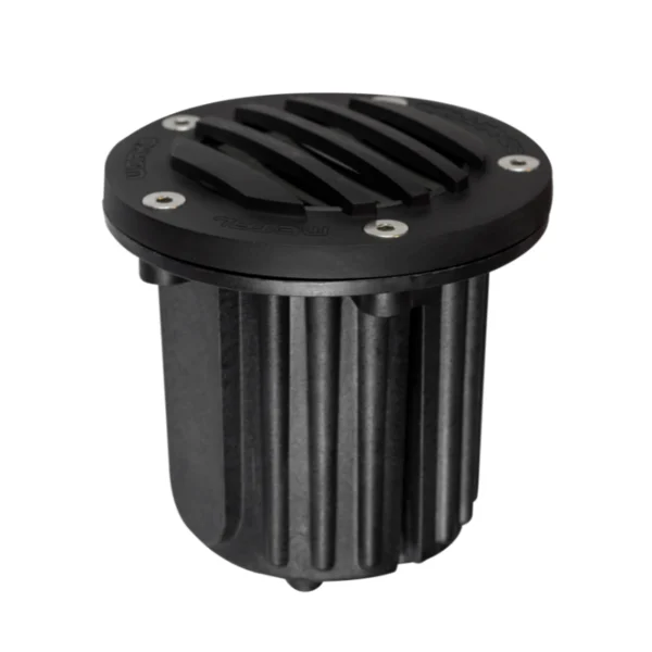 Brilliance Biscayne Black Diamond Brass Grate Well Light, No Lamp (BD-WL-MR16-GRATE-NL)