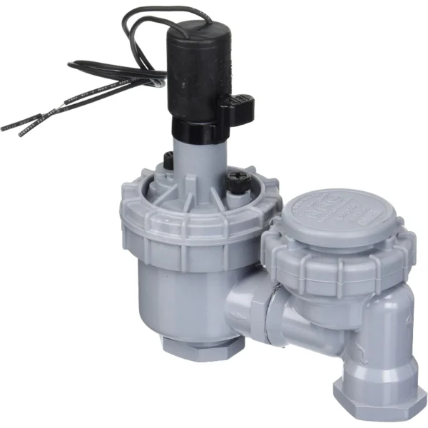 Irritrol 2711DPR 3/4 in. FIPT PVC Electric Anti-Siphon Valve with Flow Control, Stainless Screw Bonnet (2711DPR)