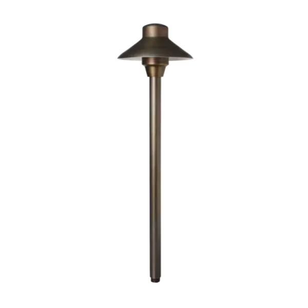 Unique Lighting Systems Lancer 4 12" 2W 2700K T3 LED Brass Path Light (L4-12-L27)