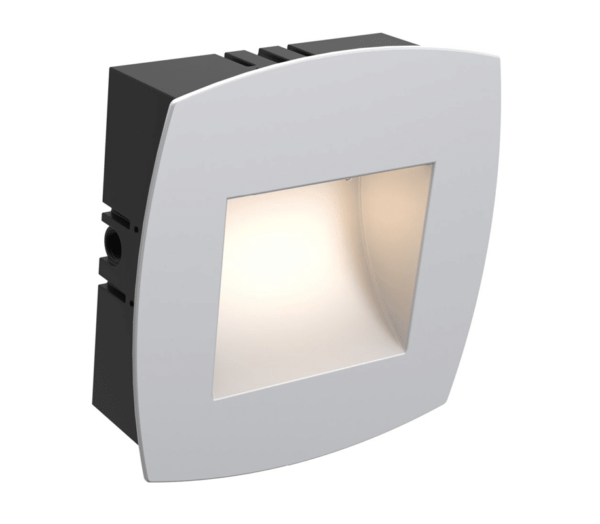 FX/Lumascape (Holm) rNook-16 11" 120V Silver Recessed Wall Light with MKNOK16S Mounting Kit | rNOK-16-SV-L20K30-MD-ES-SV