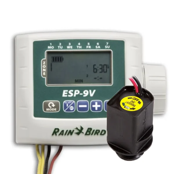 Rain Bird ESP-9V 1 Station Battery Operated Controller with DC Latching Solenoid (ESP9V1SOL)