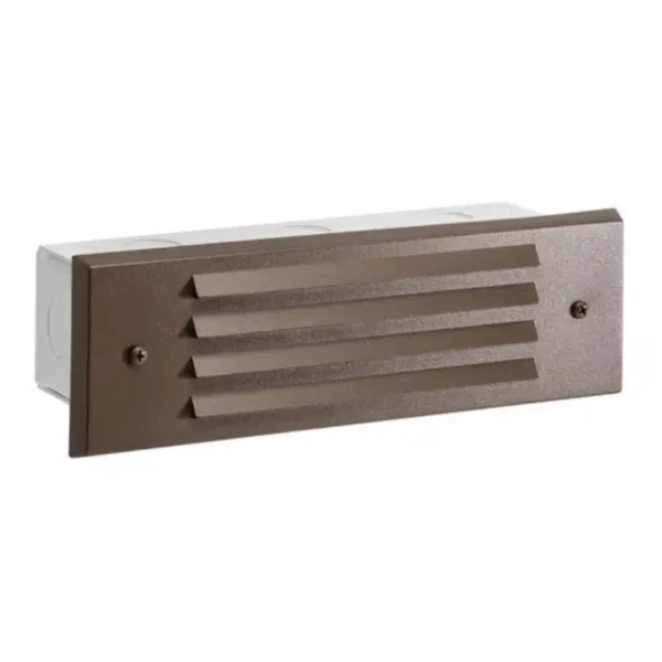 Vista 4246 9" Bronze Aluminum 2.5W 2950K LED Louvered Step Brick Light (SL-4246-Z-2.5-W-T3)