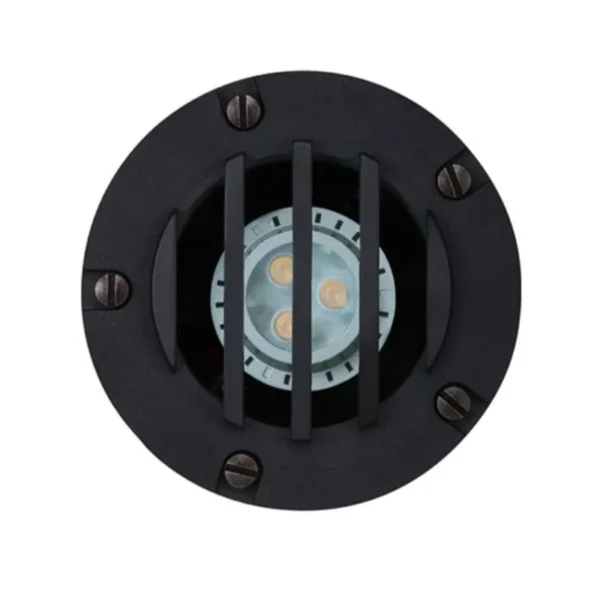 Sollos IGG049-CB In Ground Black Rock Guard Well Light, No Lamp (996200)