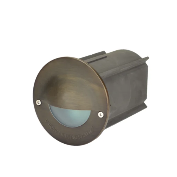 Unique Lighting Systems Newton 4W MR16 2700K Brass Hardscape Eyelid Wall Light (NEWT-L427)