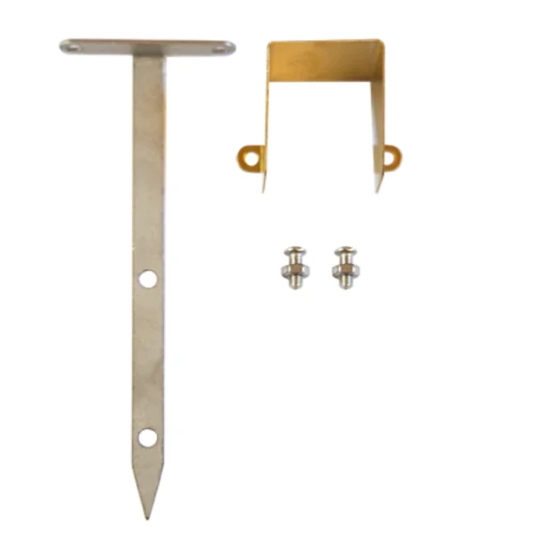 Brilliance Mini Beam 90/200 Shield, Brass Shield & Stainless Steel Stake w/ Screws & Nuts (MINI-BEAM-STAKE-&-SHIELD-90-200)