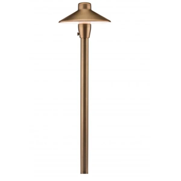 FX Luminaire CPL7 Path Light 18 in. Riser Brass Antique Bronze Finish 1.6W 2700K LED (C-PL-7LED-20W-18R-AB)