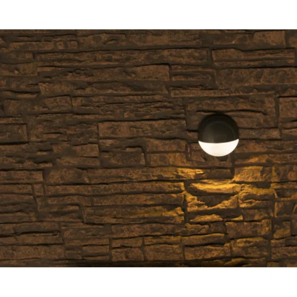 FX Luminaire MS 1LED Brass Antique Tumbled Wall Light (MS-1LED-AT) - Image 2