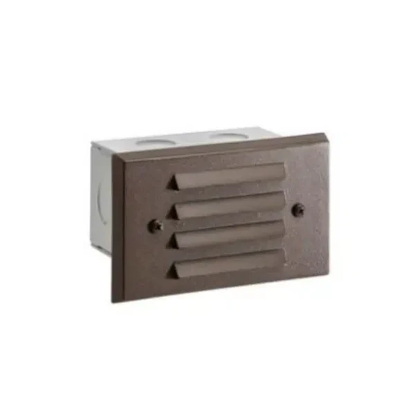 Vista 4242 4" Bronze Aluminum 2.5W 2950K LED Louvered Step Brick Light (SL-4242-Z-2.5-W-T3)